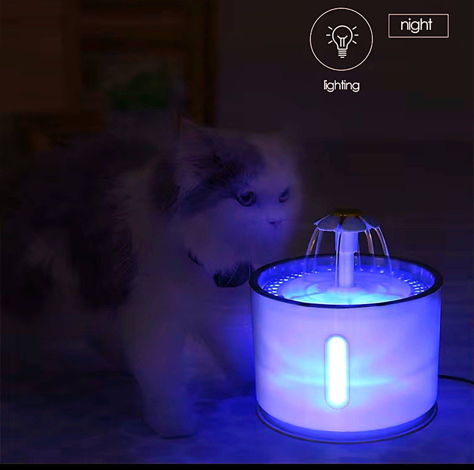 Ultra-Quiet 2.4L Automatic Cat Water Fountain